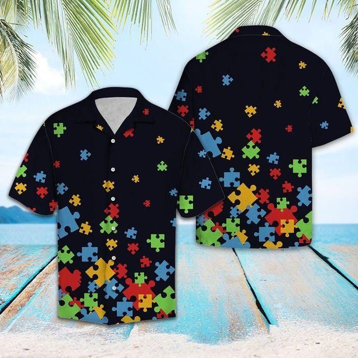Felacia [Hawaii Shirt] Autism Awareness Hawaiian Unisex Aloha Shirts-ZX1340